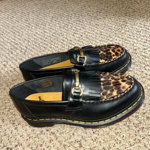 Dr. Martens leopard loafers